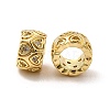 Rack Plating Brass Micro Pave Cubic Zirconia European Beads KK-C010-13-2