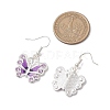 7 Pairs Brass Butterfly Dangle Earrings EJEW-JE06287-3