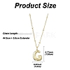 1Pc Initial Letter Brass Pendant Necklaces NJEW-YW0001-24G-2