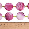 Natural Banded Agate Coin Beads Strands GG-CBAE0EB-06B-5