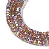 Electroplate Glass Beads Strands GLAA-Q105-03D-3