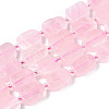Natural Madagascar Rose Quartz Beads Strands G-T138-12-1