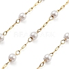 Handmade Round ABS Imitation Pearl Beaded Chains CHS-P019-09A-G-1