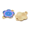 Printed Alloy Enamel Connector Charms ENAM-CJC0020-28F-2