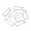 Ion Plating(IP) 304 Stainless Steel Hoop Earrings Findings Kidney Ear Wires STAS-G200-01B-RG-1