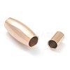 Ion Plating(IP) 304 Stainless Steel Magnetic Clasps with Glue-in Ends STAS-O148-08A-RG-3