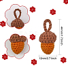 CHGCRAFT Crochet Woolen Yarn Acorns Pendant Decorations DIY-CA0005-51-2