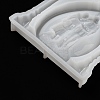 Valentine's Day Couple Sand Glass Shape Display Decoration DIY Silicone Statue Mold DIY-K072-03-6