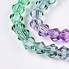 Gradient Color Baking Paint Glass Bead Strands DGLA-A039-T4mm-A010-3