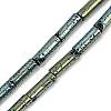 Electroplated Natural Lava Rock Beads Strands G-K388-03A-06-3
