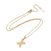 Ion Plating(IP) Initial Letter 304 Stainless Steel Pendant Necklaces NJEW-M199-01G-X-3