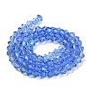 Transparent Electroplate Glass Beads Strands GLAA-F029-4mm-D07-2