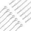 20Pcs Stainless Steel Round Snake Chain Necklaces with Ball NJEW-OC0001-08P-1