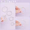 Unicraftale 40Pcs 4 Style 316L Surgical Stainless Steel Hoop Earring Findings STAS-UN0053-40-5