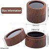 Walnut Wooden Engagement Ring Boxes CON-WH0072-87-2