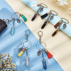  Synthetic & Natural Gemstone Bullet Keychain KEYC-NB0001-43-5