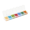 3500Pcs 7 Colors 12/0 Glass Round Seed Beads SEED-YW0001-20-3