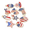 20Pcs 10 Styles American Flag Style Alloy Enamel Charms ENAM-YW0002-41-2