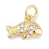 Brass Micro Pave Cubic Zirconia Pendants KK-Q028-69G-01-1