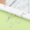 Tarnish Resistant 304 Stainless Steel Letter Charms STAS-O072-L-5