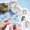 16Pcs 1-Hole Alloy Shank Buttons BUTT-FG0001-30-3