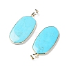 Synthetic Blue Turquoise Pendants G-K338-05E-3