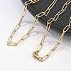 304 Stainless Steel Paperclip Chain Necklace NJEW-M183-04G-3