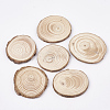 Undyed Unfinished Wooden Cabochons X-WOOD-T011-24-1