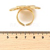 Flower 304 Stainless Steel Adjustable Cuff Rings for Women RJEW-M103-04C-G-3
