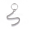 Tarnish Resistant 304 Stainless Steel Split Key Ring Clasps STAS-L226-008A-2