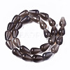 Natural Grey Agate Beads Strands G-T131-29-2