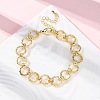 Brass Ring Chain Link  Bracelets for Women Men LS-BJEW-K273-16G-1