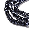 Electroplate Opaque Glass Beads Strands EGLA-A035-P3mm-A18-3