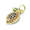 Brass Micro Pave Cubic Zirconia Pendants KK-H475-17G-02-2