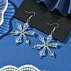 Christmas Snowflake Glass Dangle Earrings EJEW-TA00507-4