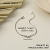 304 Stainless Steel Link Bracelets for Women WG237FB-04-1