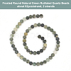 Olycraft 2 Strands Frosted Round Natural Green Rutilated Quartz Beads Strands G-OC0004-61B-4