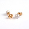 304 Stainless Steel Acrylic Bead Ball Ear Stud EJEW-P076-06-A-1