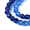 Transparent Glass Beads Strands GLAA-N074-01A-14-4