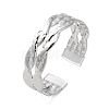 Non-Tarnish 304 Stainless Steel Braided Open Cuff Bangles BJEW-M316-04P-1