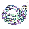 Electroplate Glass Beads Strands EGLA-N008-009-2
