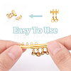 3Pcs 3 Styles 304 Stainless Steel Slide Lock Clasps FIND-UN00012-4
