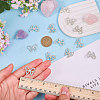 12Pcs 1-Hole Alloy Glass Shank Buttons BUTT-CA0001-35-3