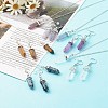 Bullet Shaped Natural Mixed Gemstone Jewelry Sets SJEW-JS01204-8