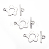 Flower Tibetan Style Alloy Toggle Clasps LS-A0977Y-3