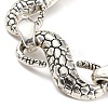 Bohemia Style Alloy Snake Link Chain Bracelets for Women BJEW-H327-01AS-4