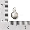 Brass Micro Pave Clear Cubic Zirconia and Glass Pendants KK-N289-05P-3