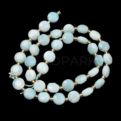 Natural Flower Amazonite Beads Strands G-C116-A183-02-1