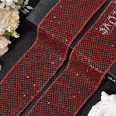 9M Sparkle Polyester Mesh Ribbon with Paillettes OCOR-WH20012-15F-1
