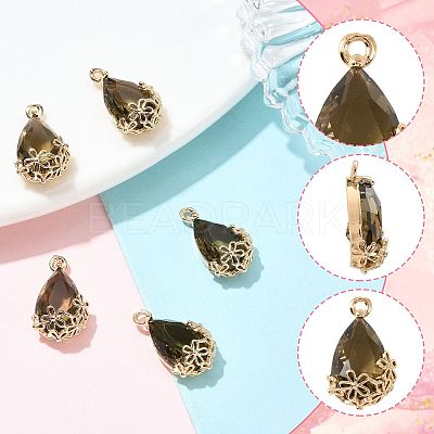 Transparent Glass Pendants GLAA-FZ0001-02F-1